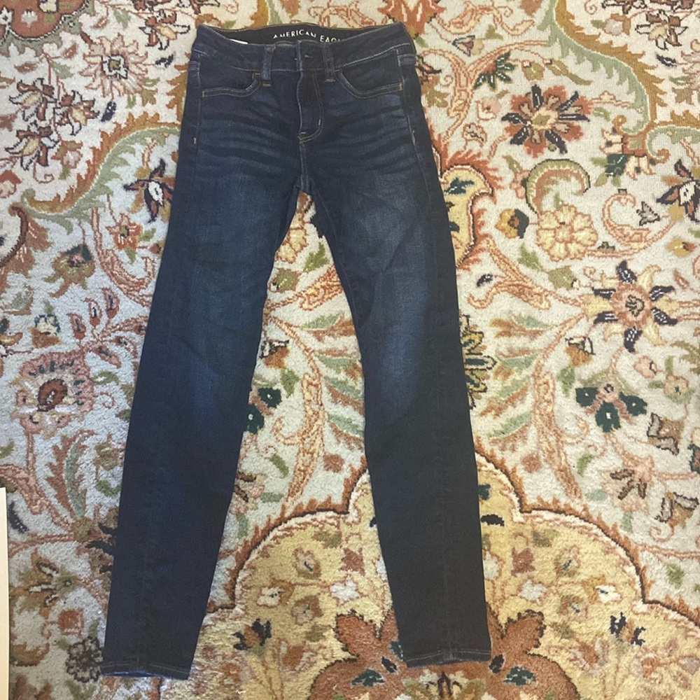 American Eagle Jeans; Size 0; Dark Blue; No rips
